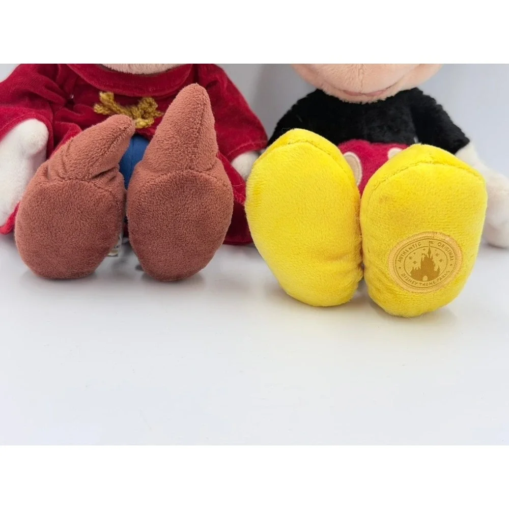 Disney Parks Sorcerer Mickey Mouse Fantasia and‎ Classic Mickey Plush Set 11in